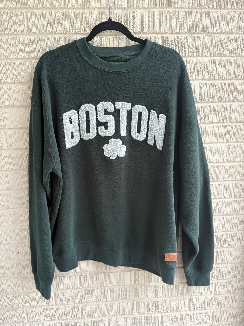 Vintage Boston Celtics inspired oversized crewneck sweatshirt - Bay State Gear